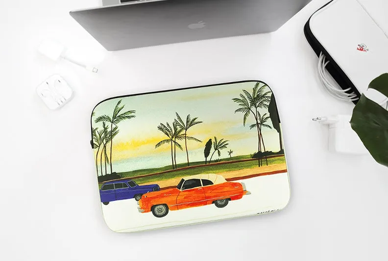 Light Green Graphic Laptop Sleeves 13 15 inch Cases Protective Covers Handbags Square Pouches Designer Artist Prints Cute Lightweight School Collage Office Zipper Fashion Unique Couple Items Gifts