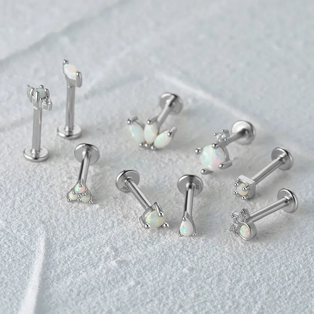 Little Paw Opal Labret Piercing Stud