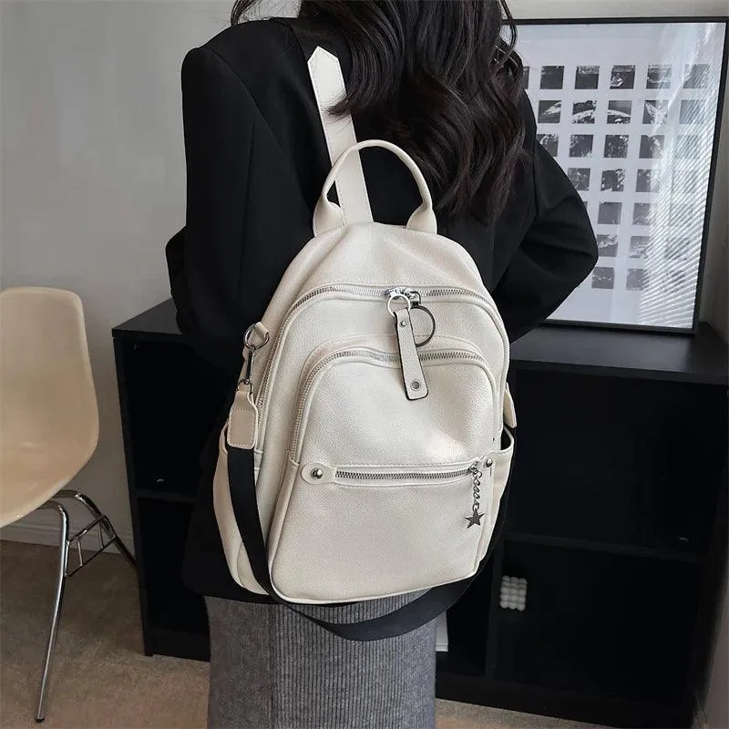 Luxury Soft Leather Cool Backpack RB551 - School Shoulder Bag