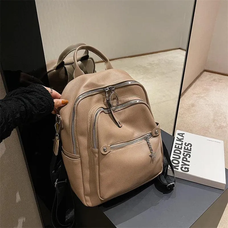 Luxury Soft Leather Cool Backpack RB551 - School Shoulder Bag