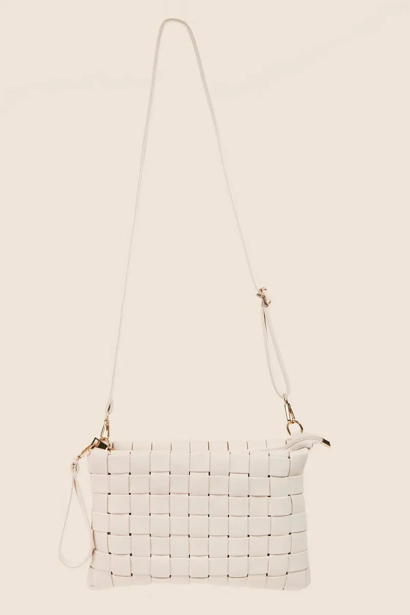 Martha Faux Leather Weave Bag