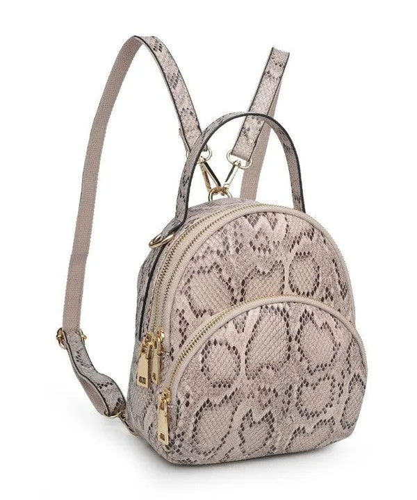 Mini Snake Print Back Pack