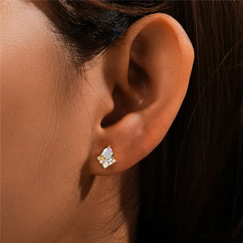 Moonstone Exquisite Flat Back Earrings