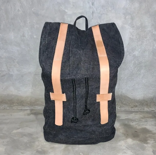 NANAS [pineapple] - stonewashed canvas backpack