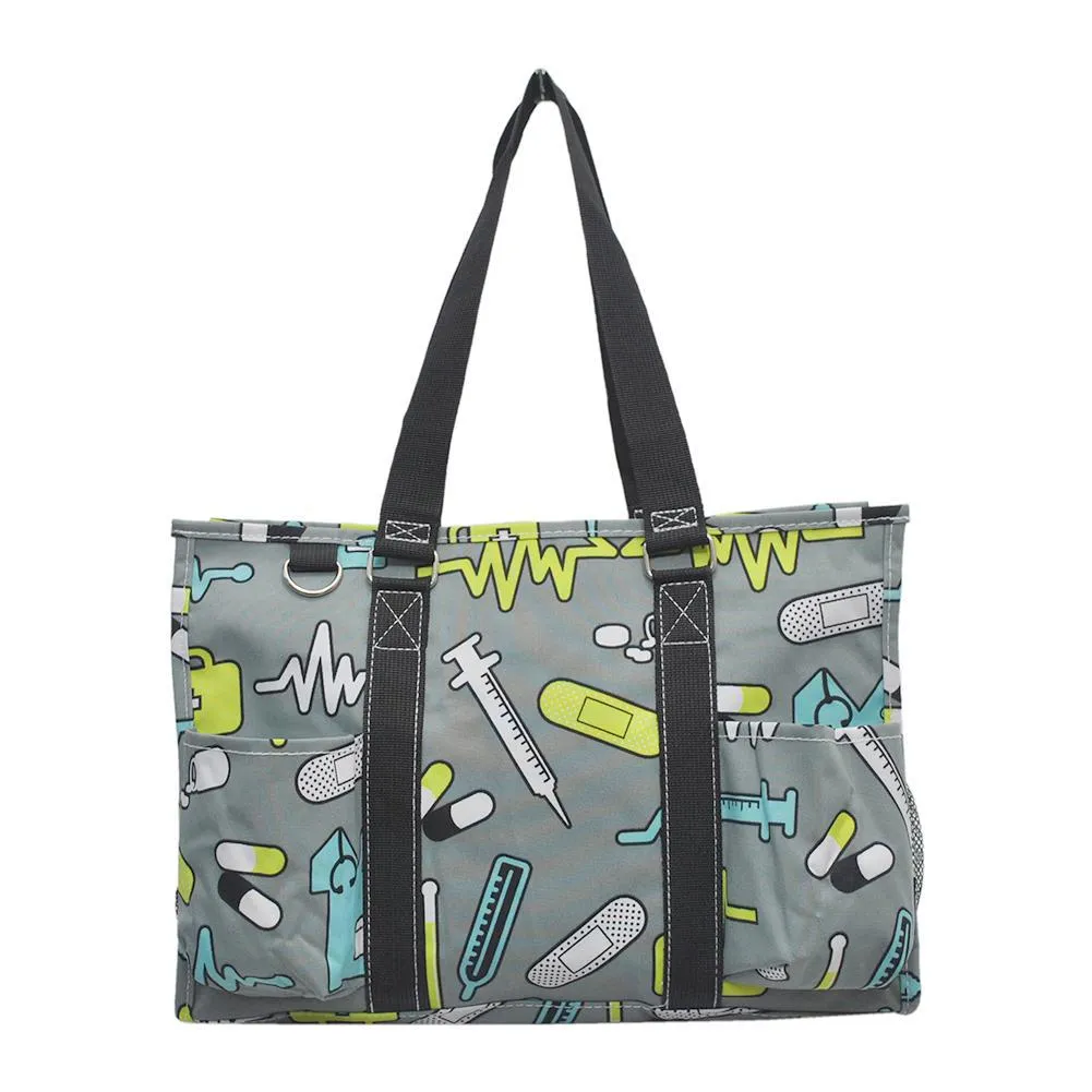 Nurse Life NGIL Zippered Caddy Organizer Tote Bag