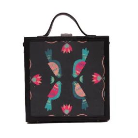 Peacock printed women briefcase bag