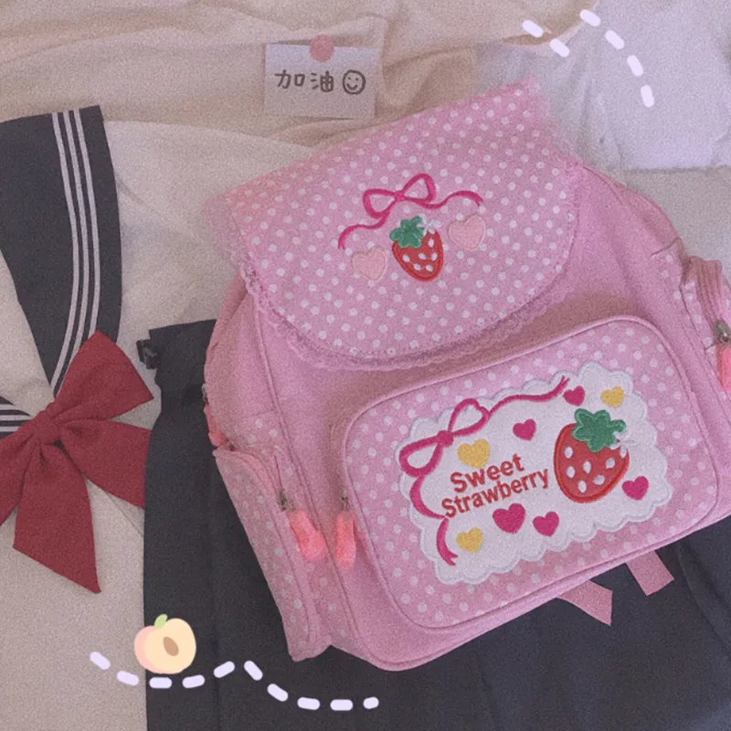 Pink Strawberry Backpack AD11787