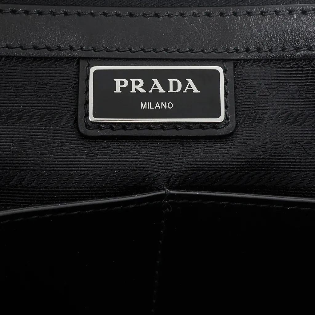 Prada Black Saffiano Leather Briefcase Bag