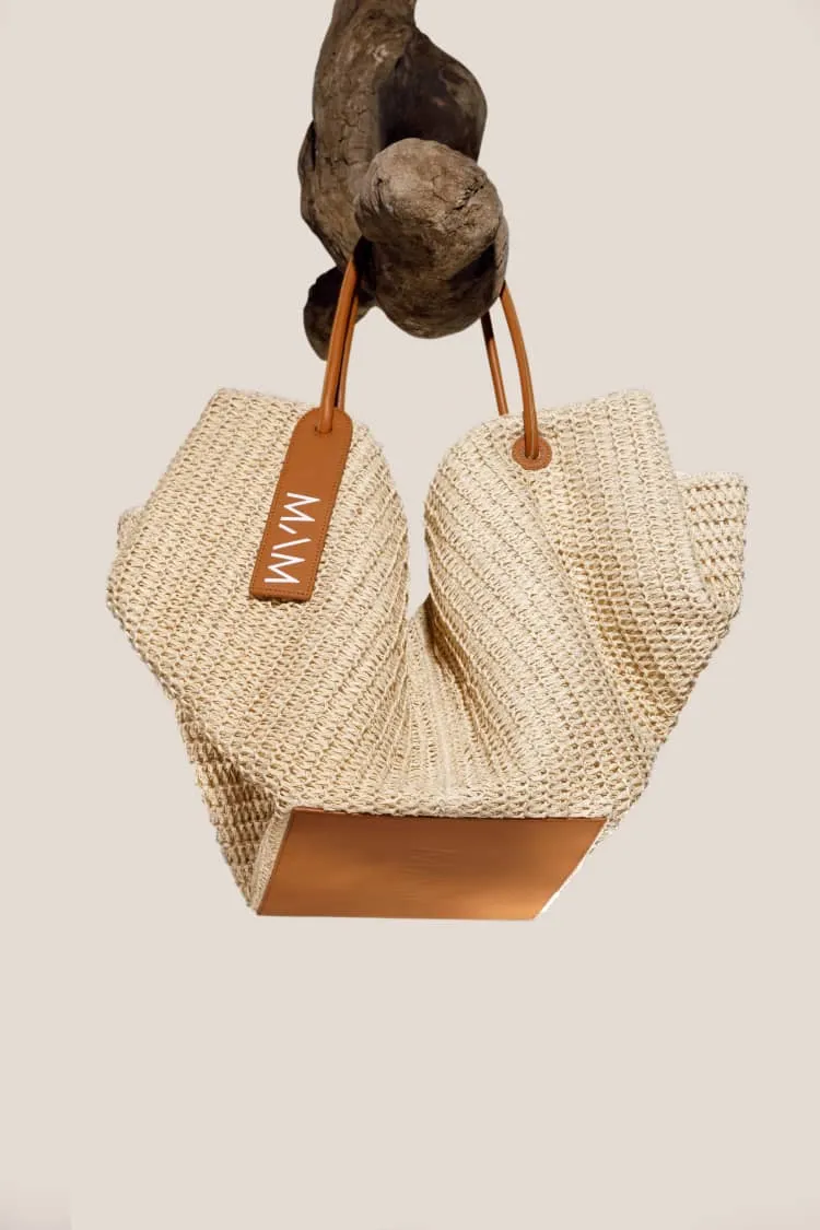 Raffia shoulder bag