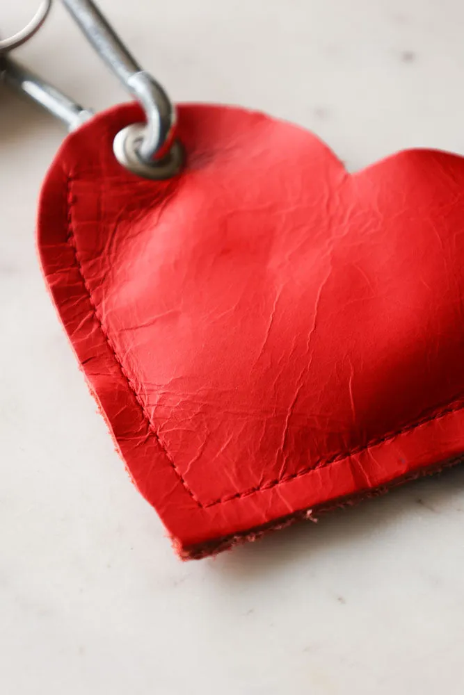 Red Heart Dog Poo Bag Pouch