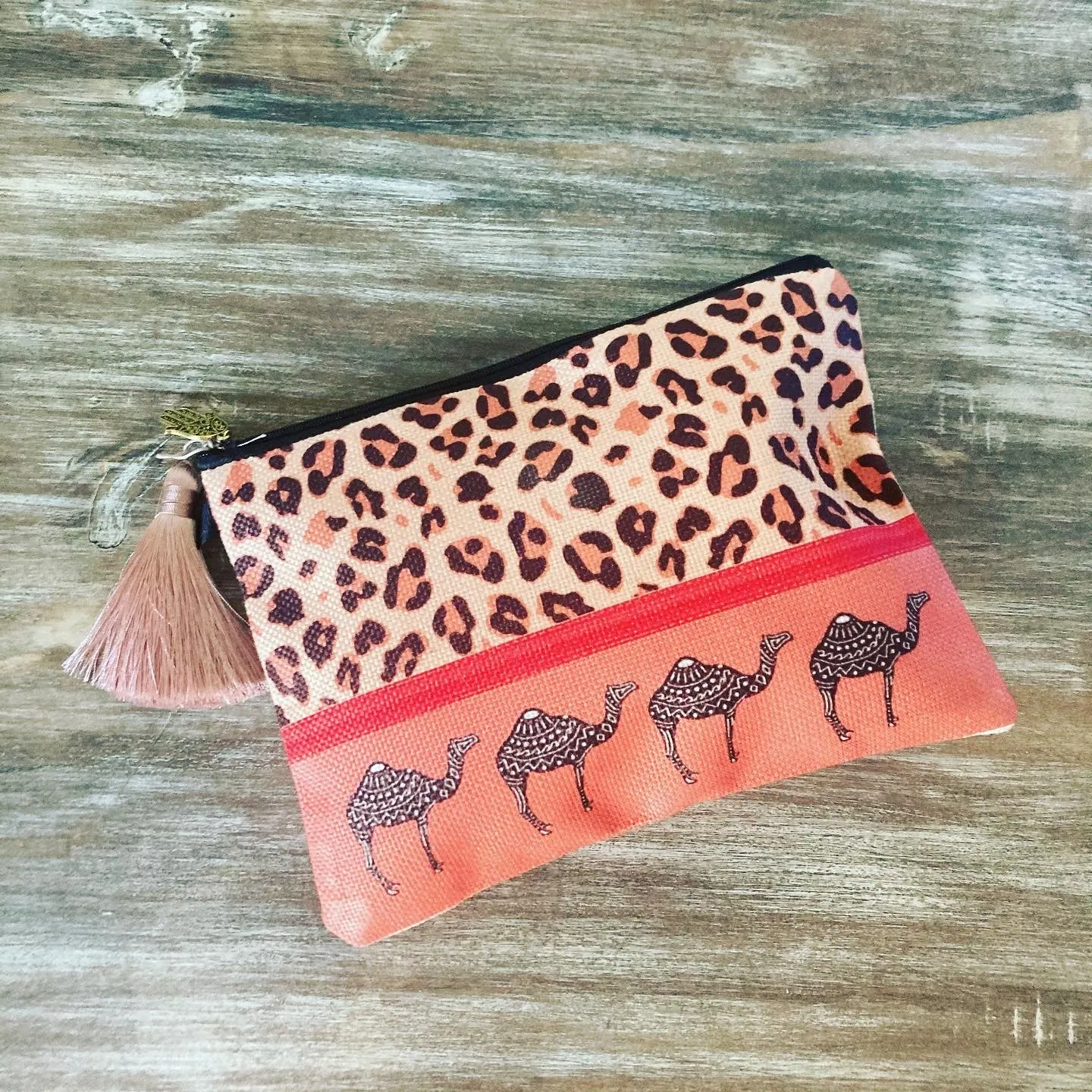 Set of 3 Make-up Bags - Leopard