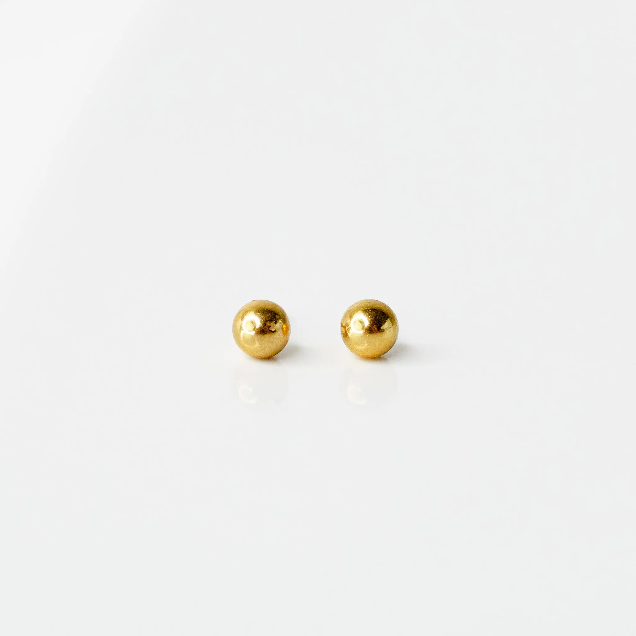 Smooth Sphere Flat Back Sleeper Earrings