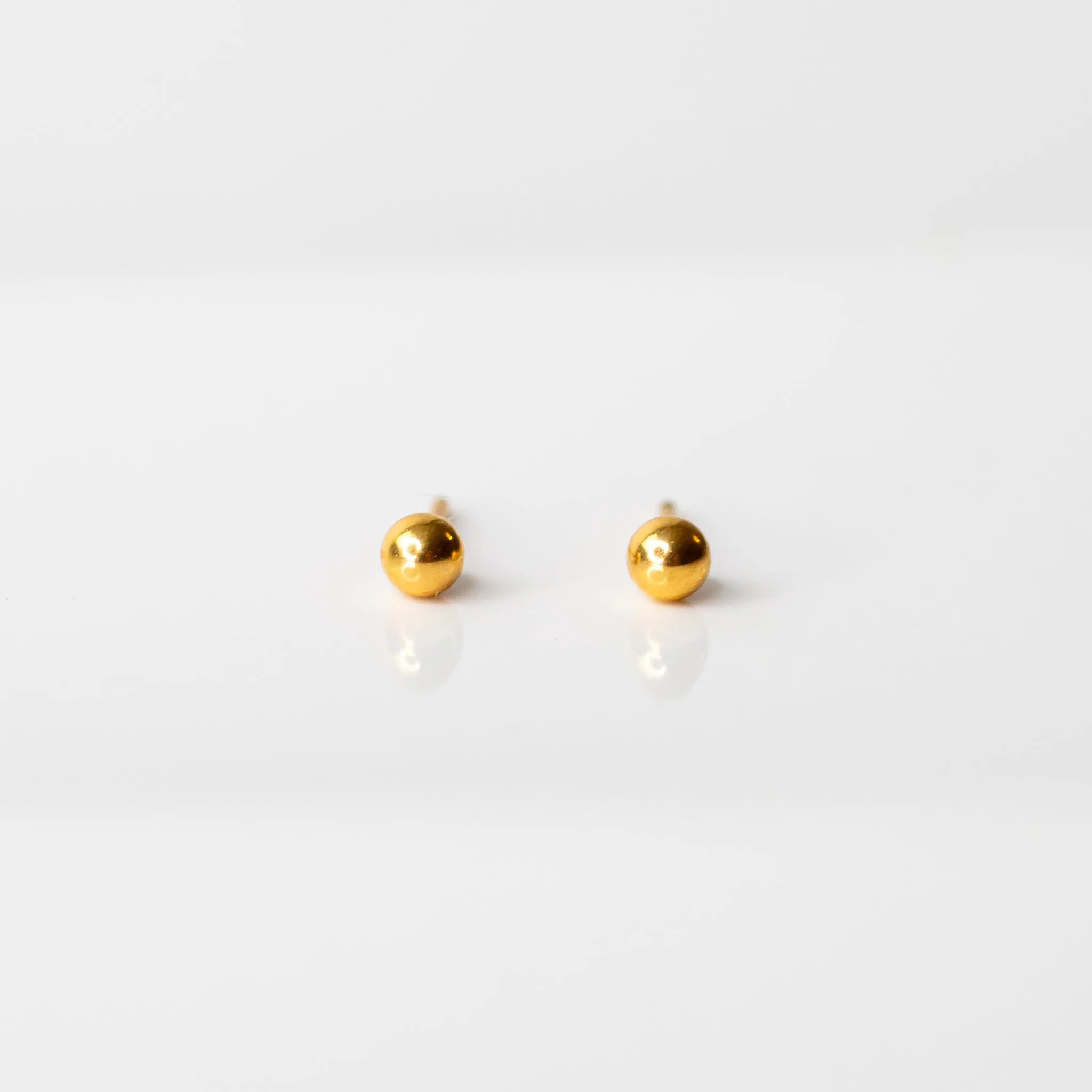 Smooth Sphere Flat Back Sleeper Earrings