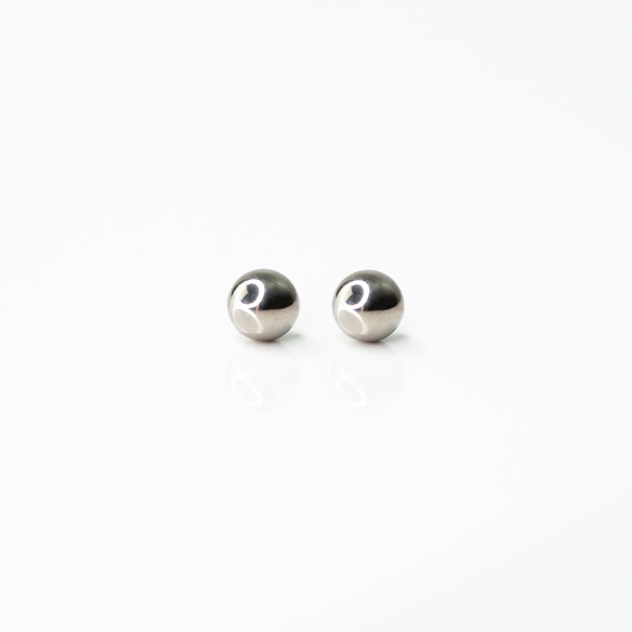 Smooth Sphere Flat Back Sleeper Earrings