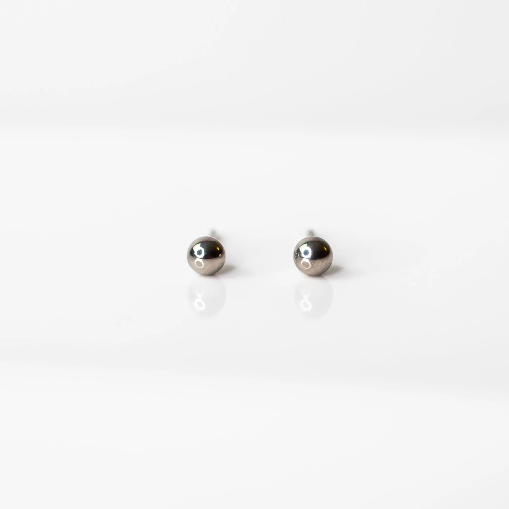 Smooth Sphere Flat Back Sleeper Earrings