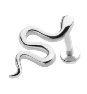 Snake Stainless Steel Internally Threaded Flat Back Labret