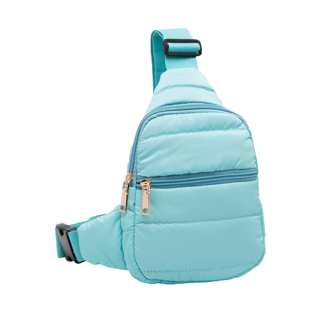 Solid Puffer Mini Sling Bag