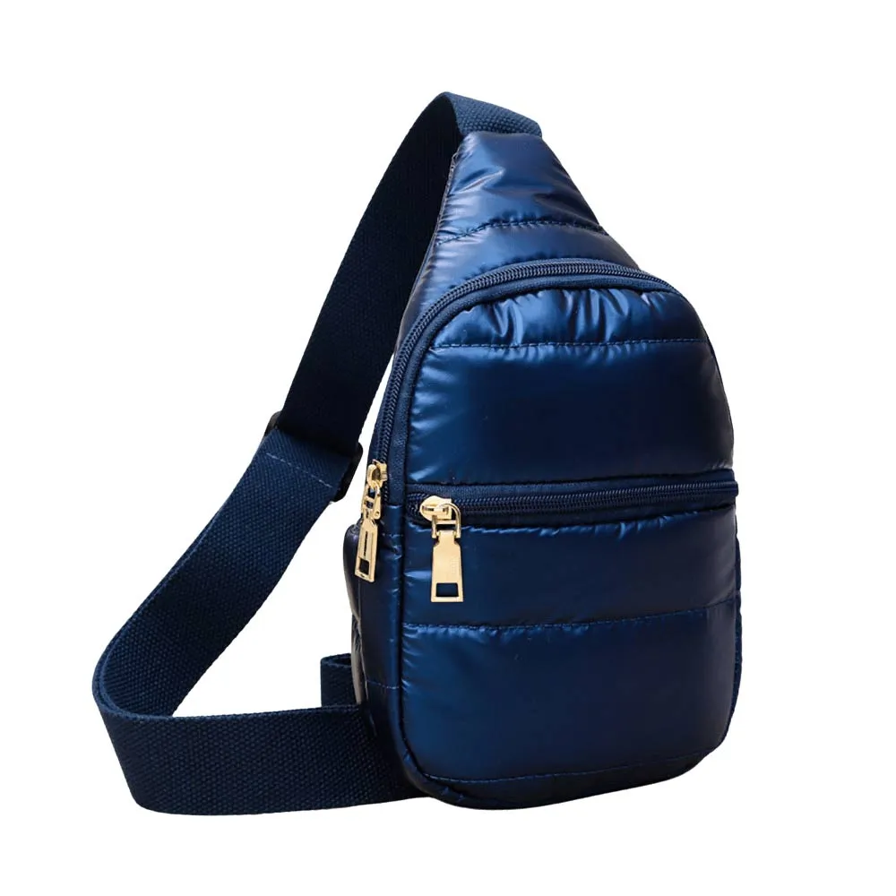 Solid Puffer Mini Sling Bag