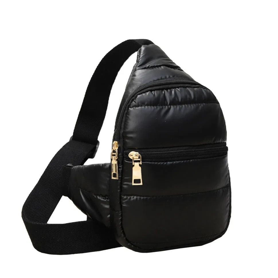 Solid Puffer Mini Sling Bag