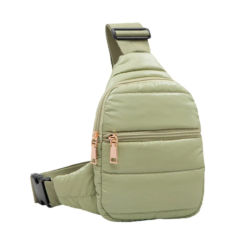 Solid Puffer Mini Sling Bag