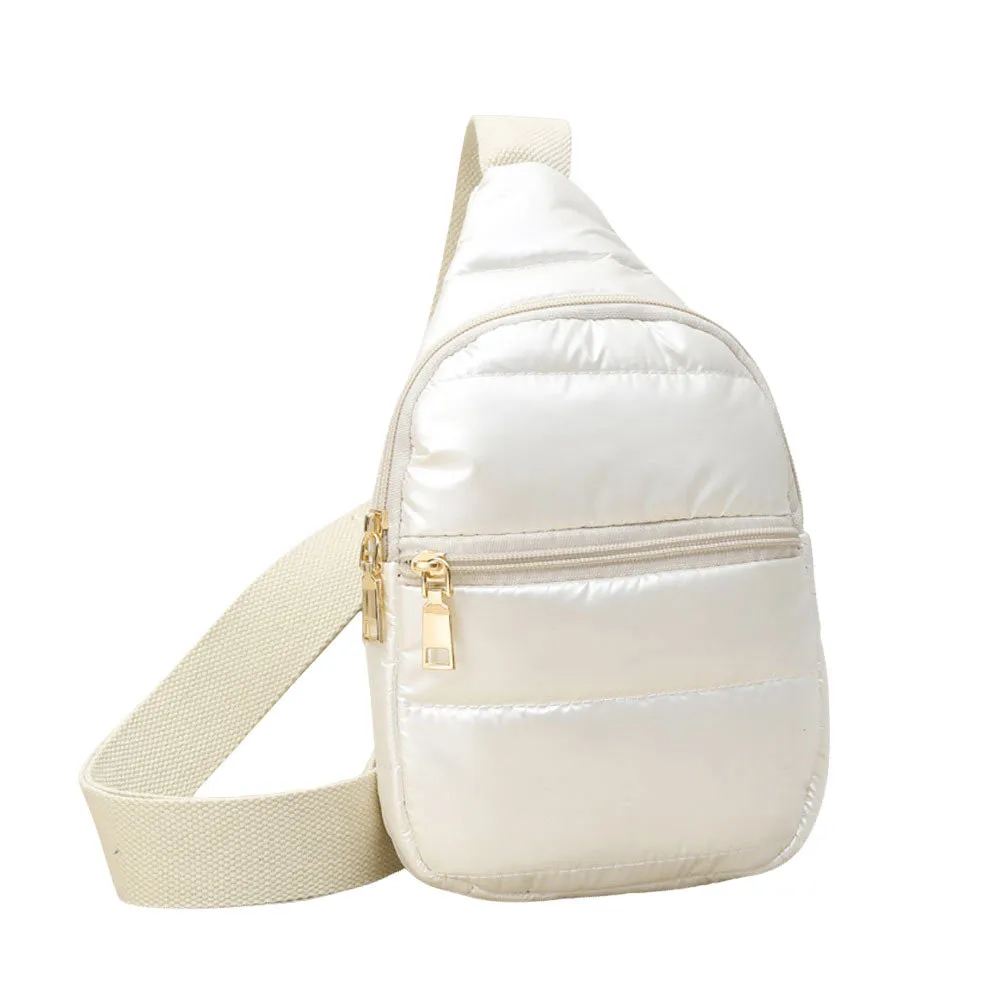 Solid Puffer Mini Sling Bag