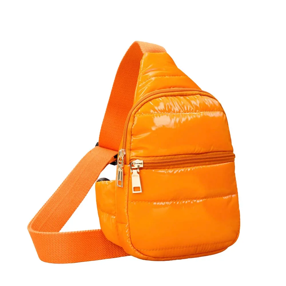 Solid Puffer Mini Sling Bag