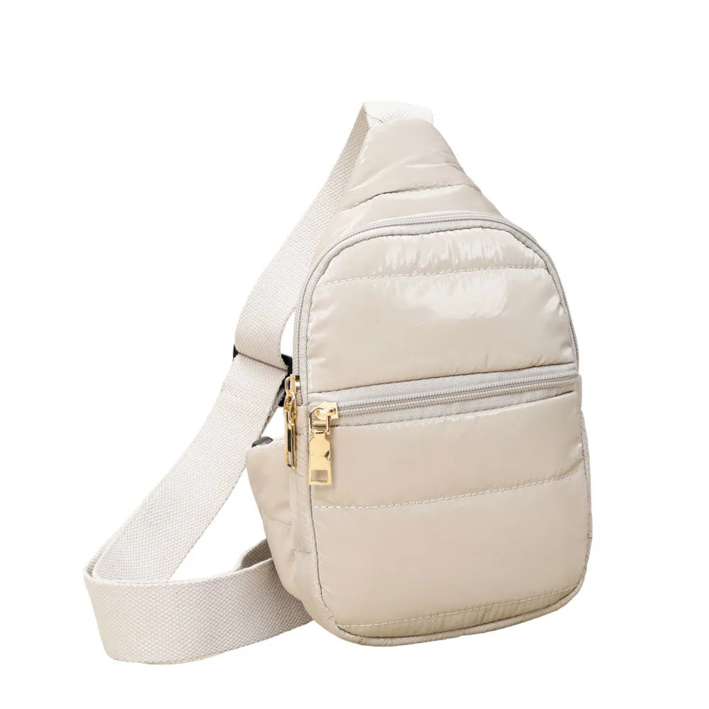 Solid Puffer Mini Sling Bag