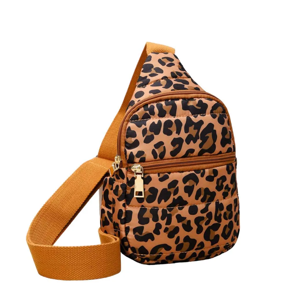 Solid Puffer Mini Sling Bag