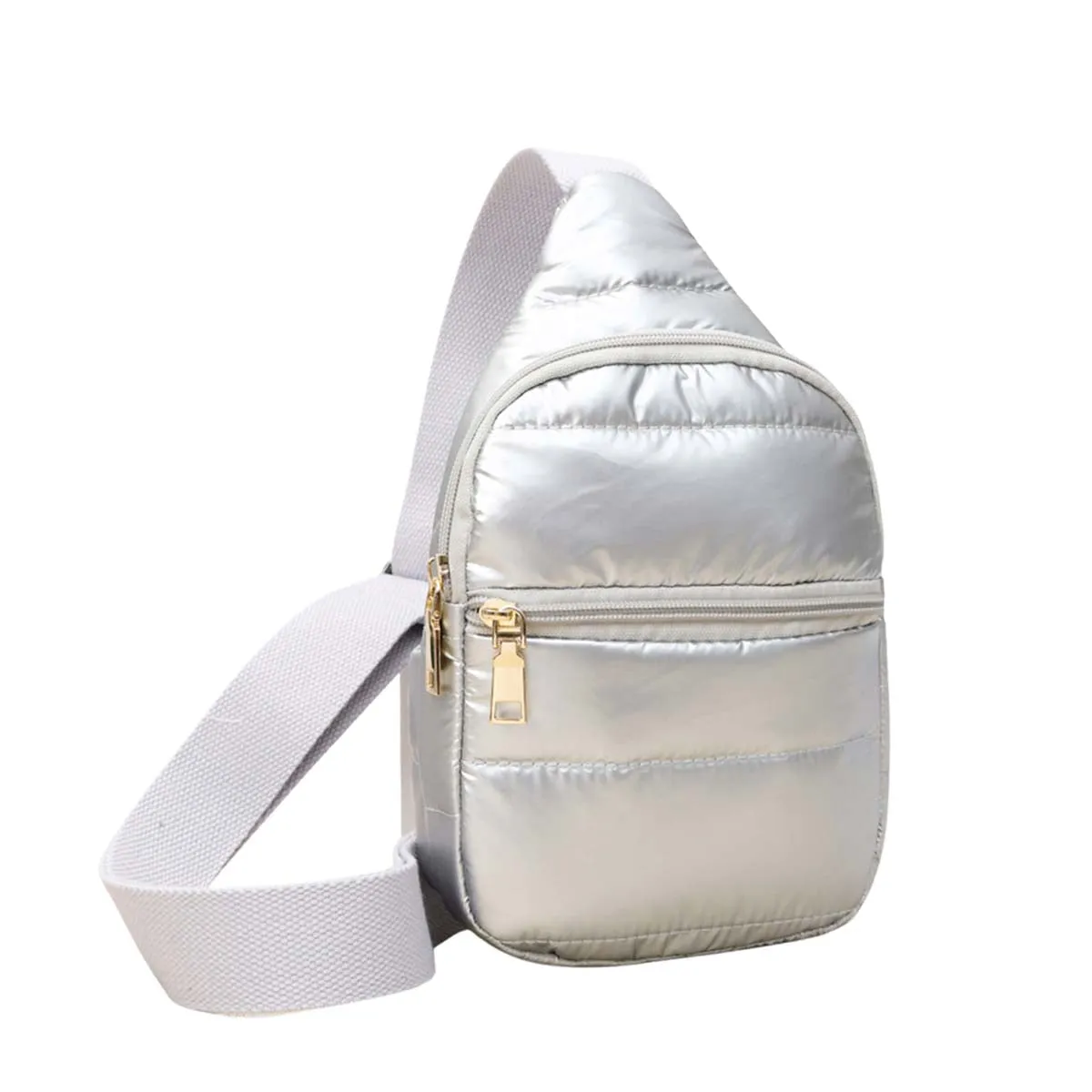 Solid Puffer Mini Sling Bag