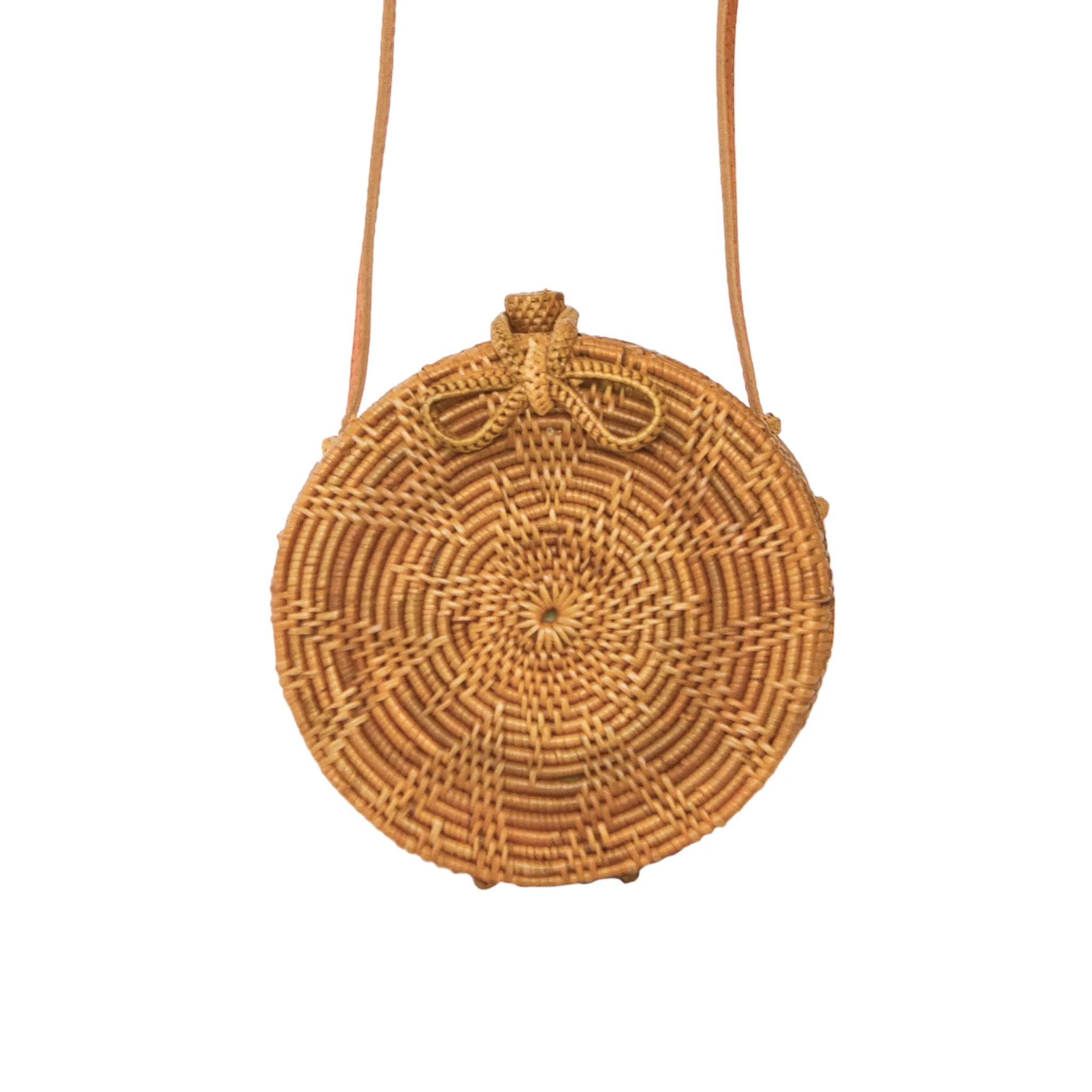 Star-Round Rattan Crossbody Bali Bag