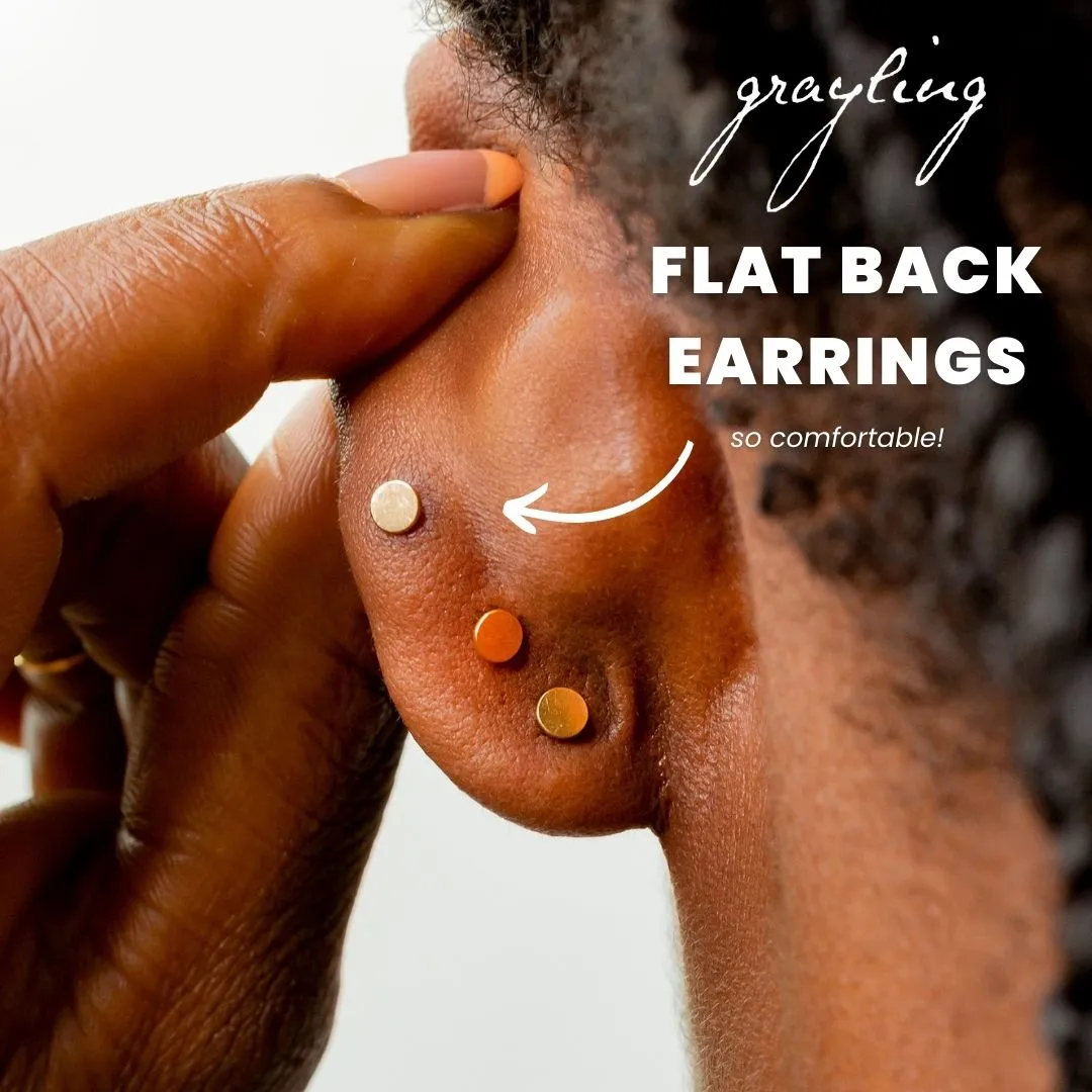 The Charmer Flat Back Sleeper Earrings Studs Set