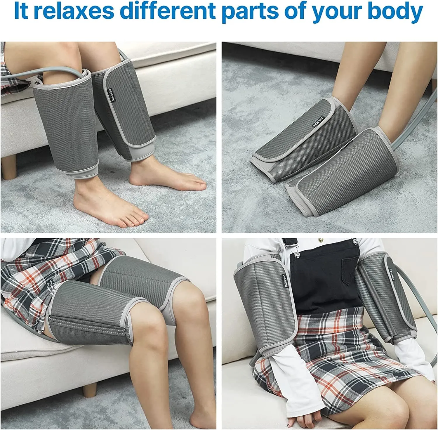 Thigh Leg Massager with Adjustable Leg Wraps