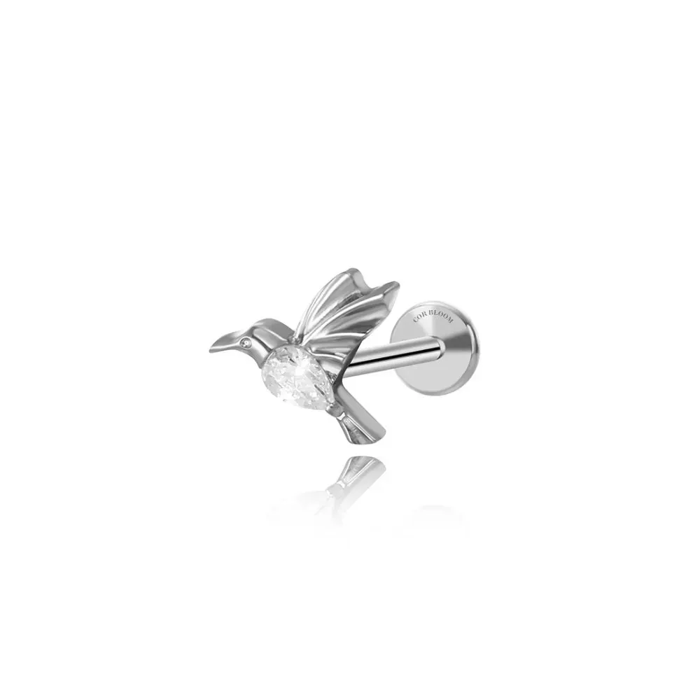 Titanium Hummingbird Piercing Stud