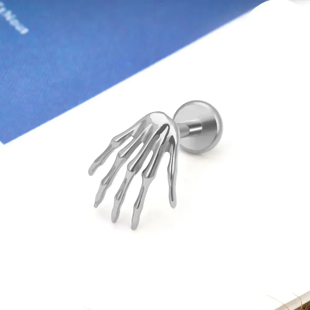 Titanium Meccanic Hand Piercing Earring