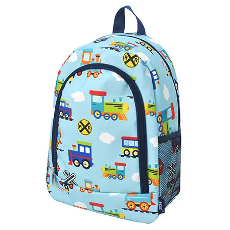 Train Print Medium Size NGIL Canvas Backpack