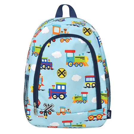 Train Print Medium Size NGIL Canvas Backpack