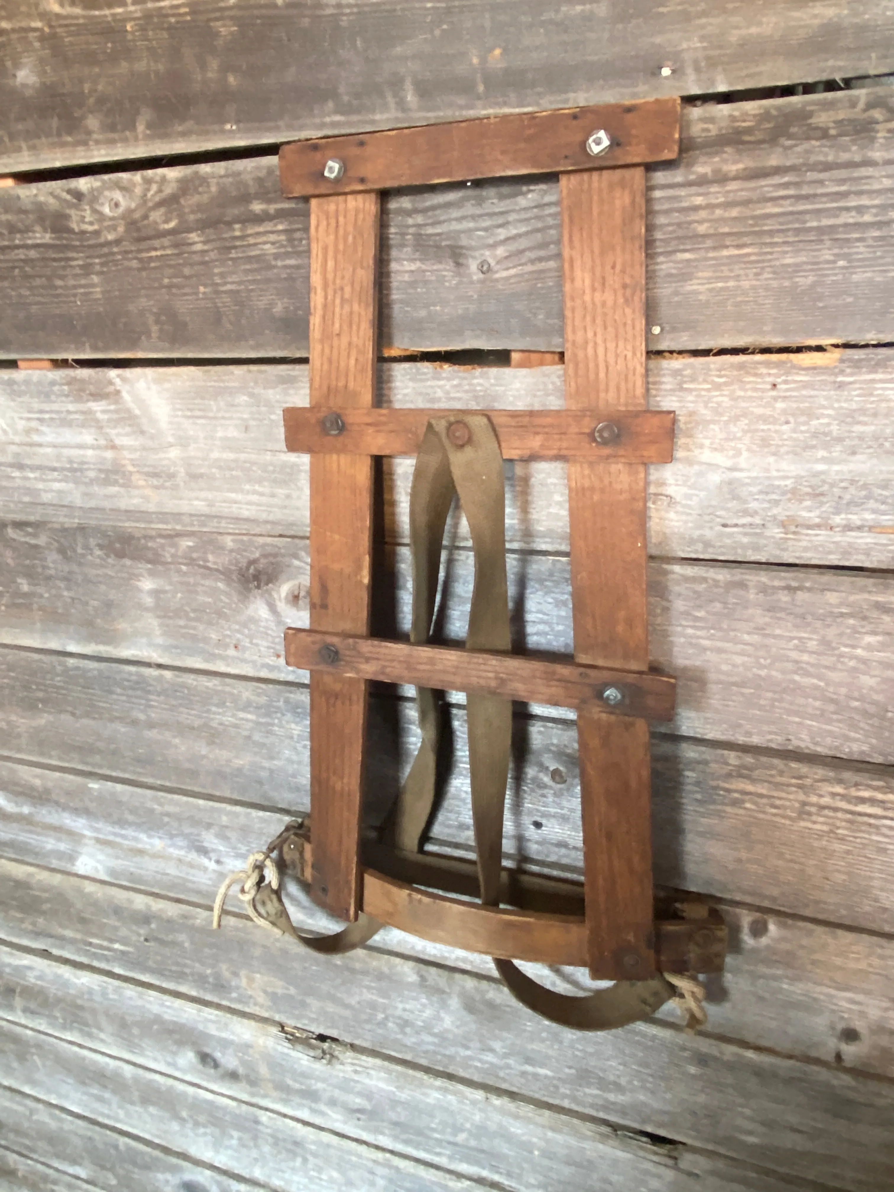 Vintage Wood Frame Backpack